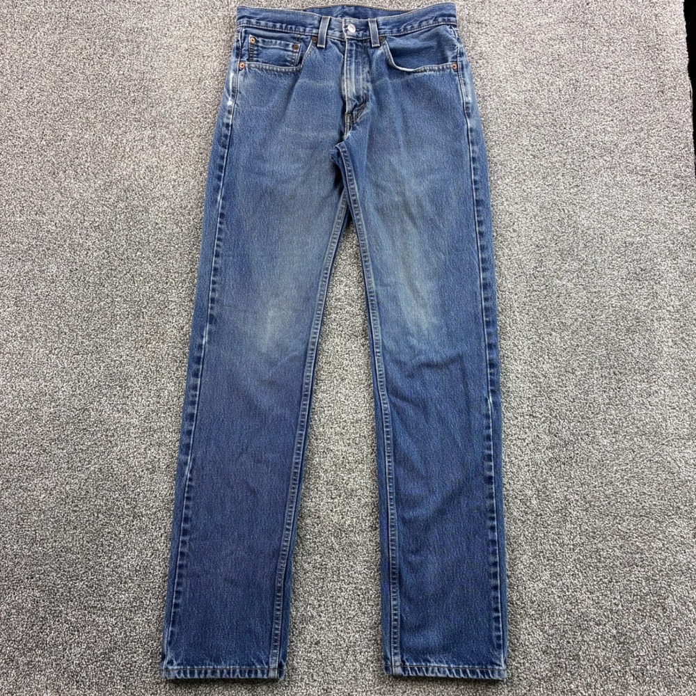 Levi's 505 Jeans Mens 31x36 Blue Denim Straight Leg Regular Fit 505-0217